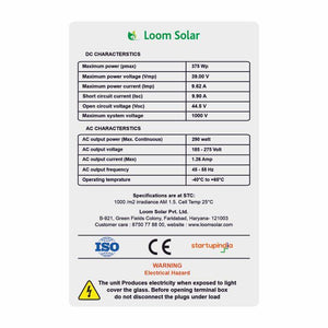 Loom solar 10 kw grid connected AC Module